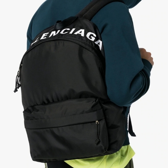 balenciaga wheel logo backpack